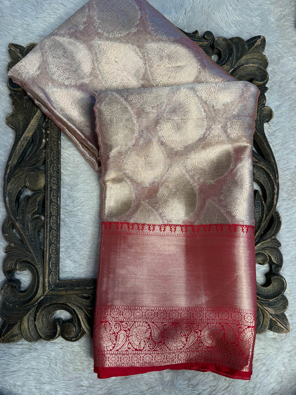Eccentric zari weave Softsilk Banarasi Saree