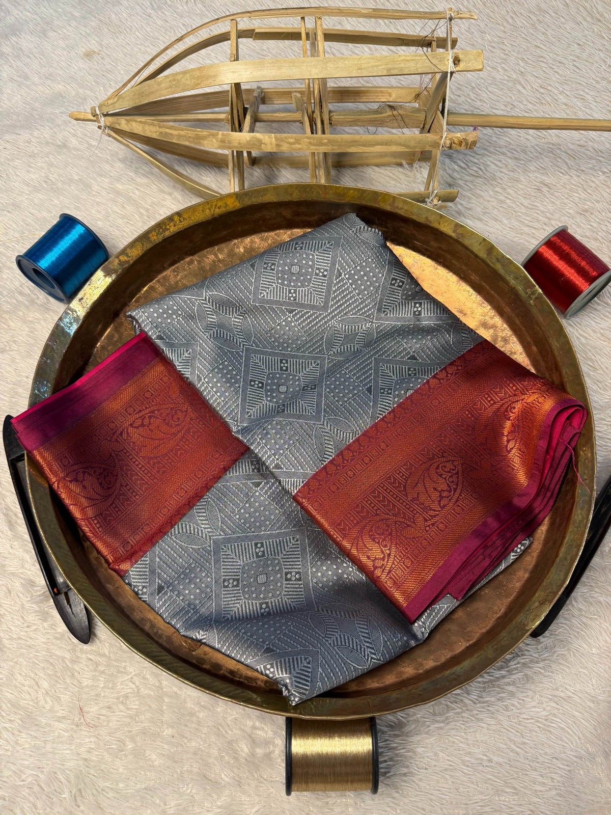 Eccentric zari weave Softsilk Banarasi Saree