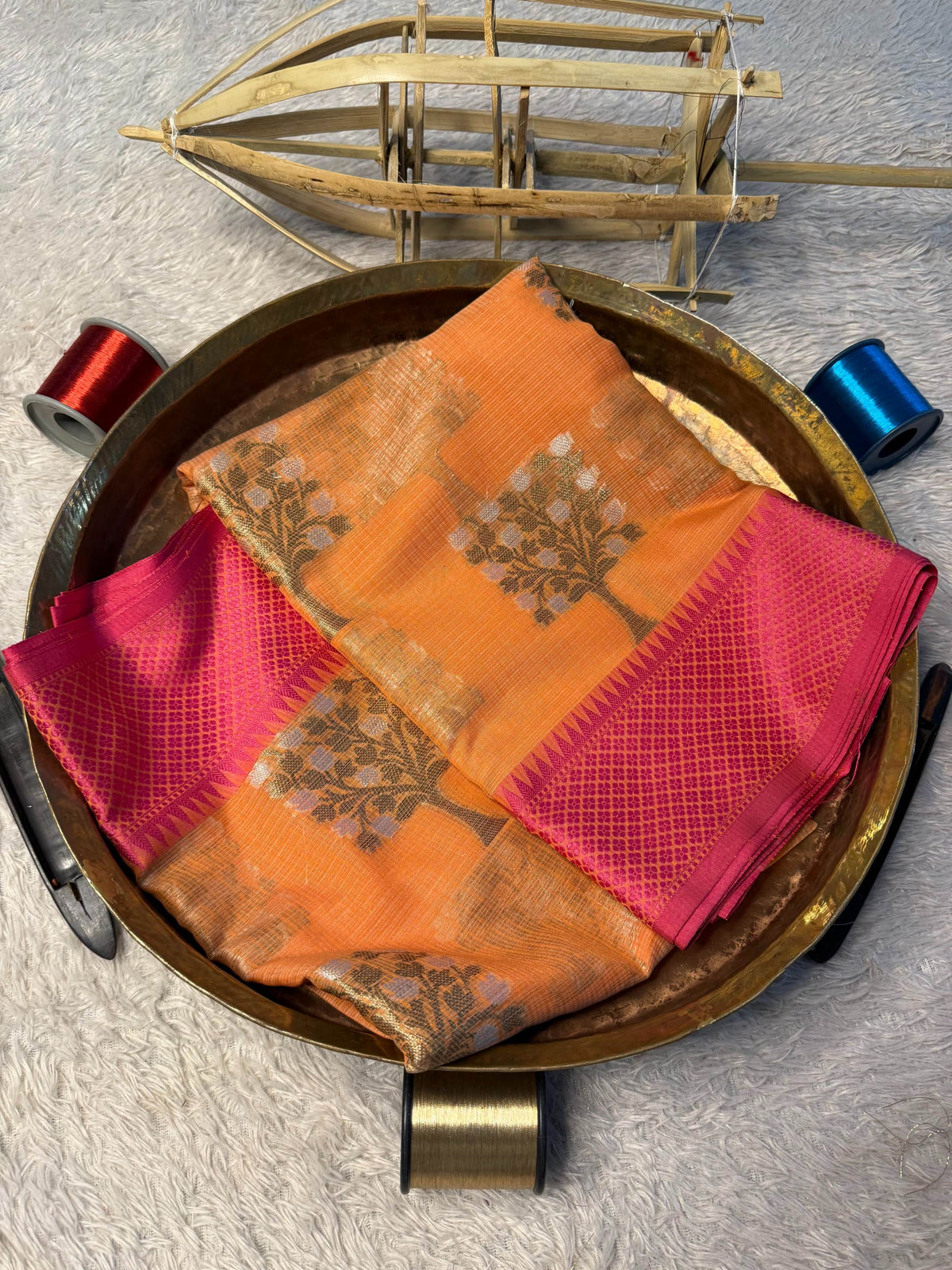 Eccentric zari weave Softsilk Banarasi Saree