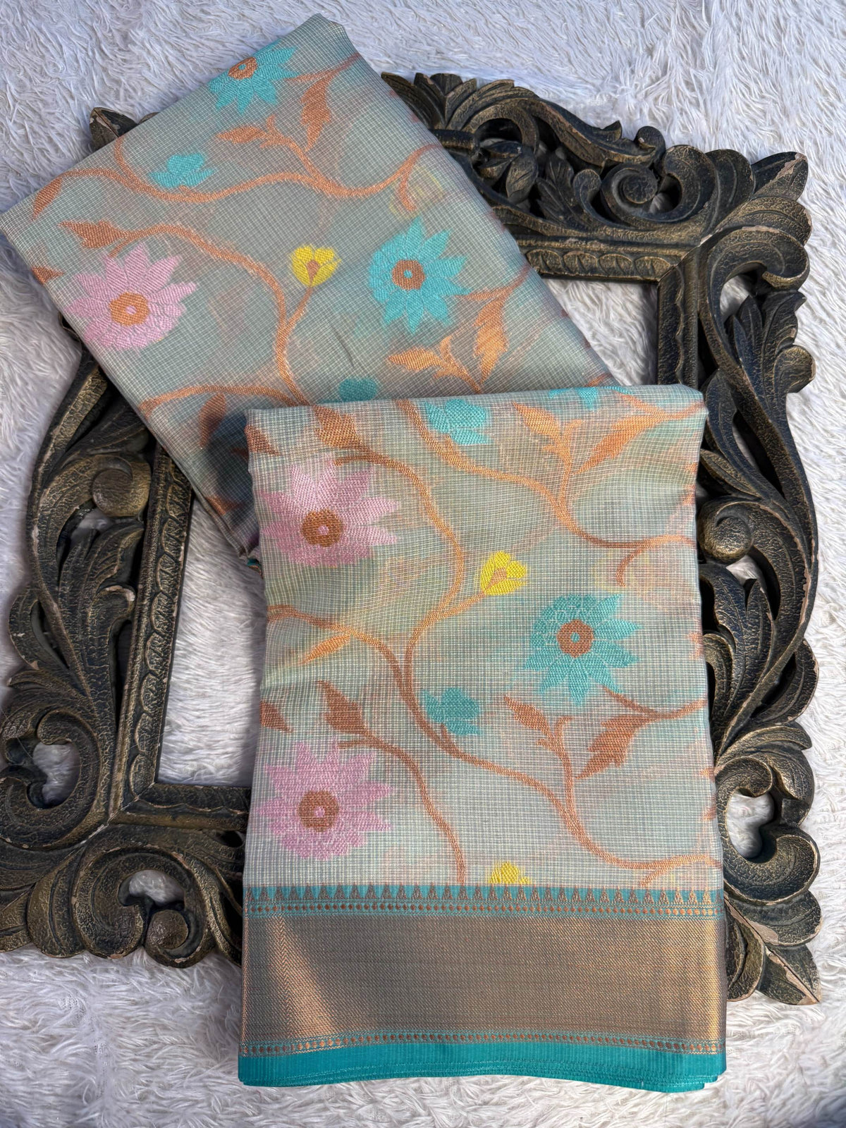 Eccentric zari weave Softsilk Banarasi Saree