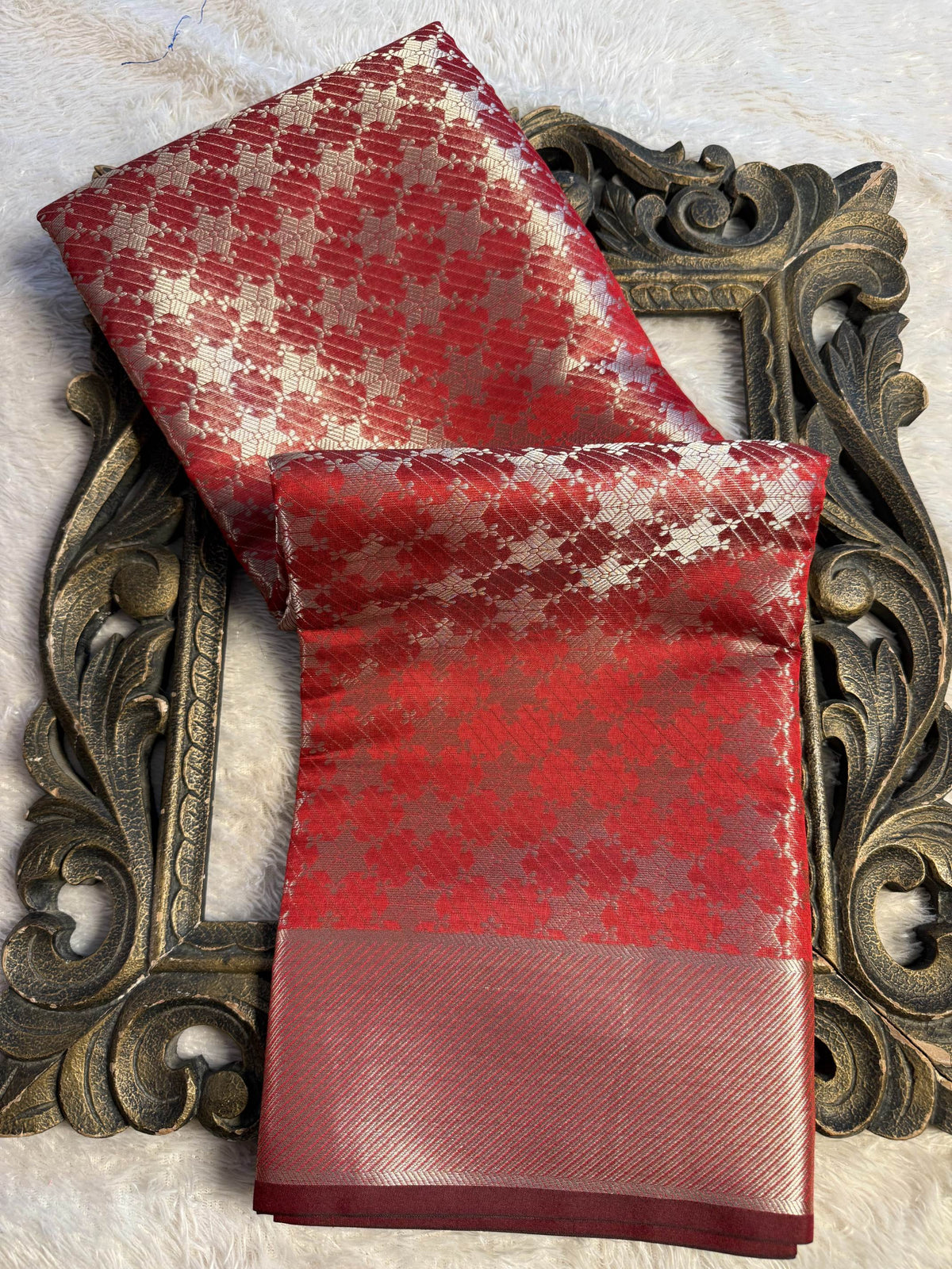 Eccentric zari weave Softsilk Banarasi Saree