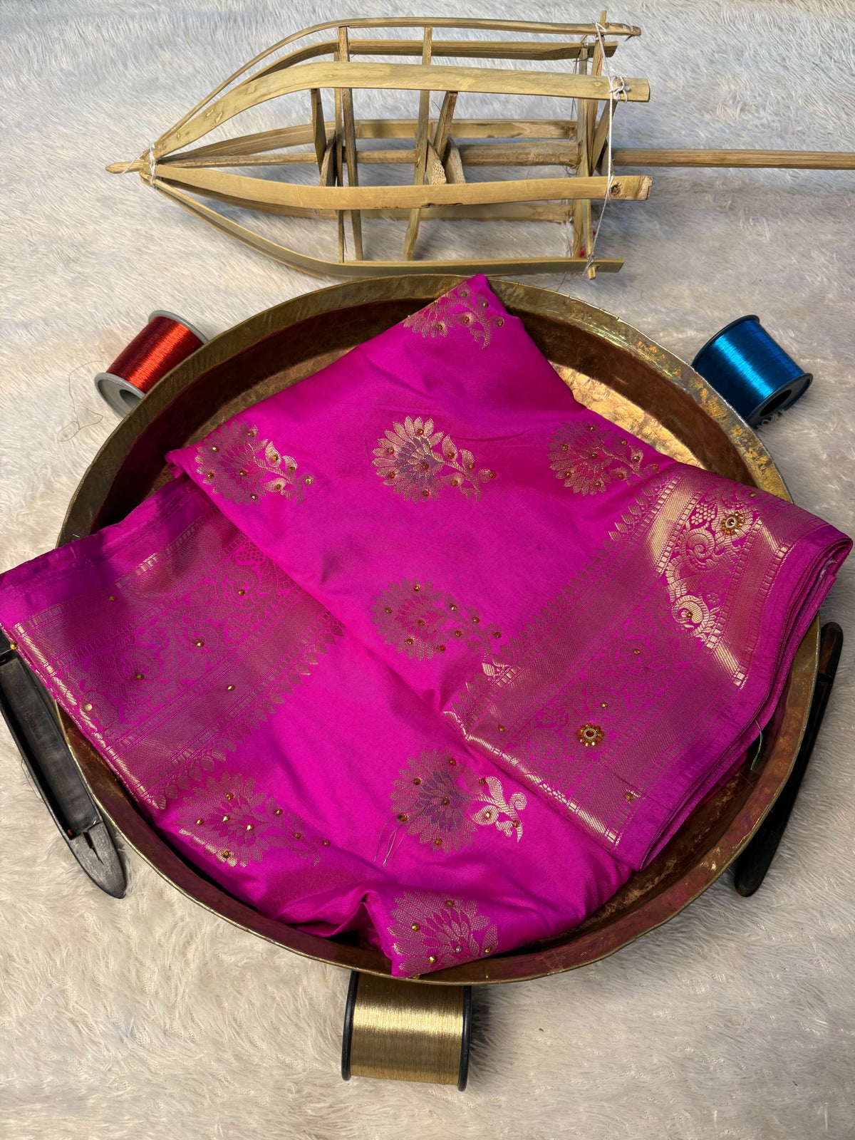 Eccentric zari weave Softsilk Banarasi Saree