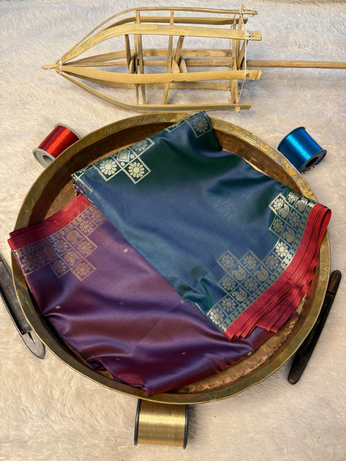 Eccentric zari weave Softsilk Banarasi Saree
