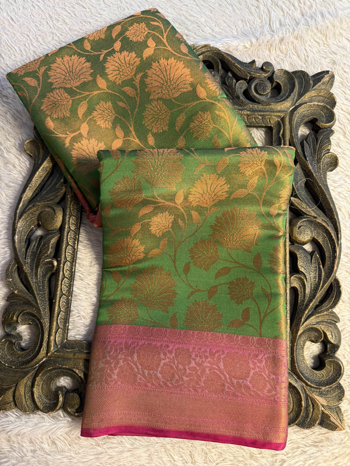 Eccentric zari weave Softsilk Banarasi Saree