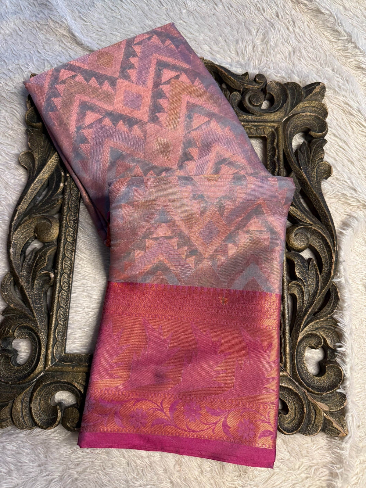 Eccentric zari weave Softsilk Banarasi Saree