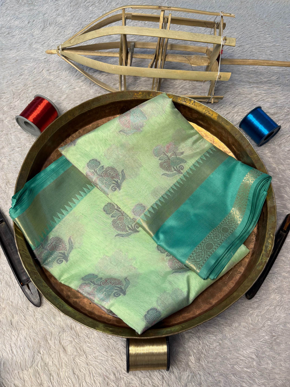 Eccentric zari weave Softsilk Banarasi Saree