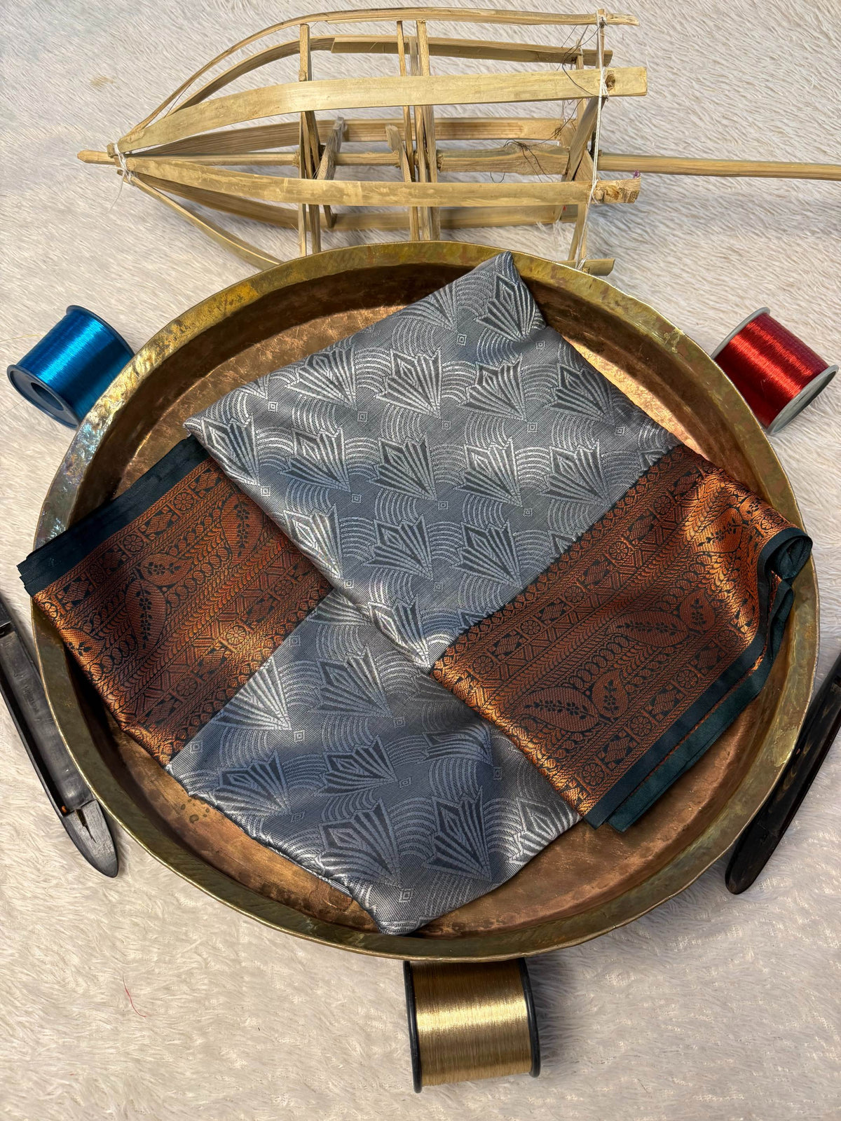 Eccentric zari weave Softsilk Banarasi Saree