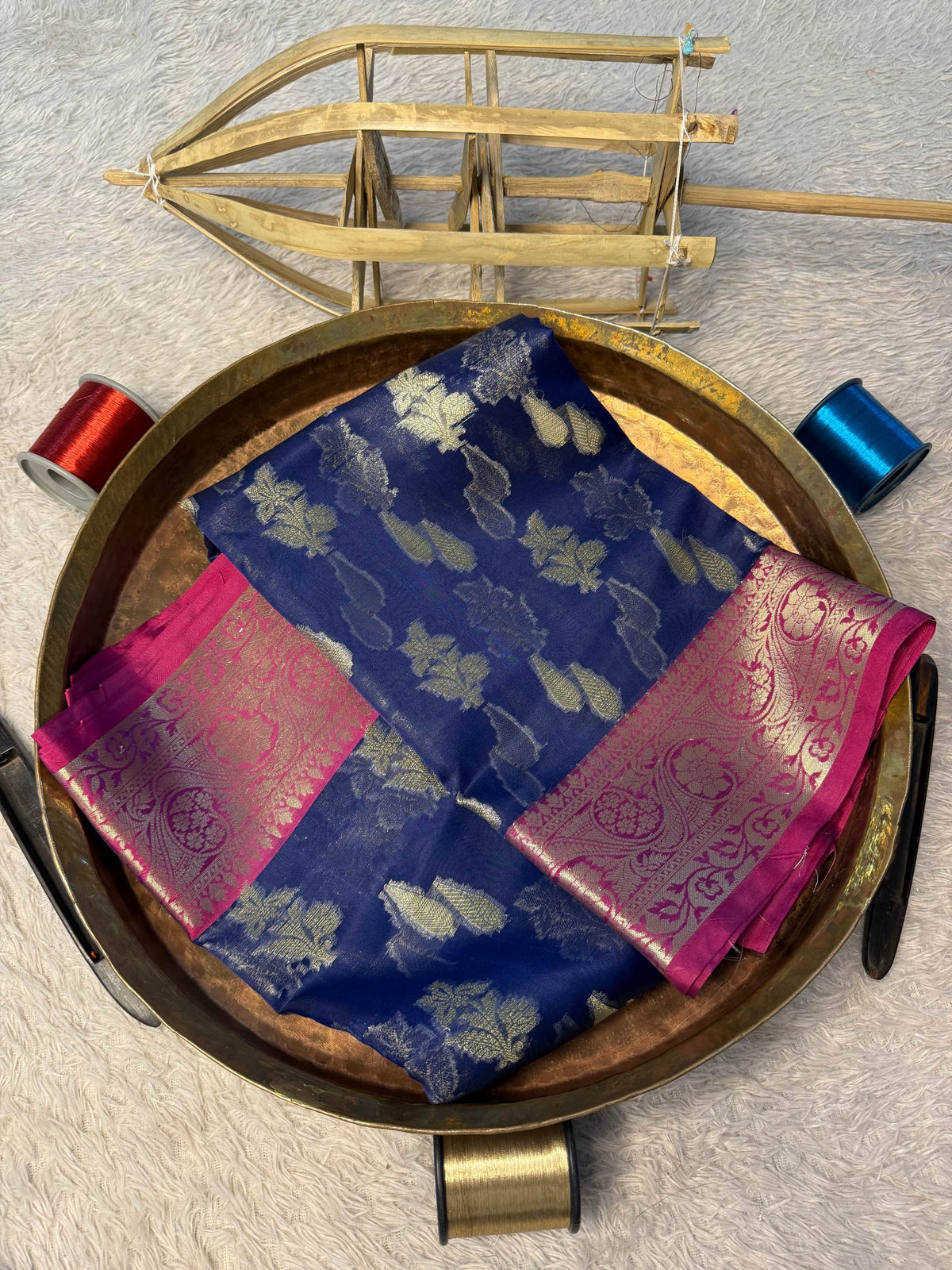 Eccentric zari weave Softsilk Banarasi Saree