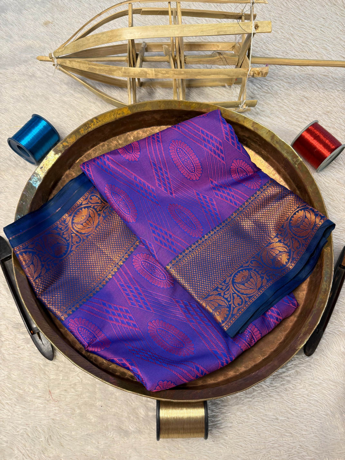 Eccentric zari weave Softsilk Banarasi Saree