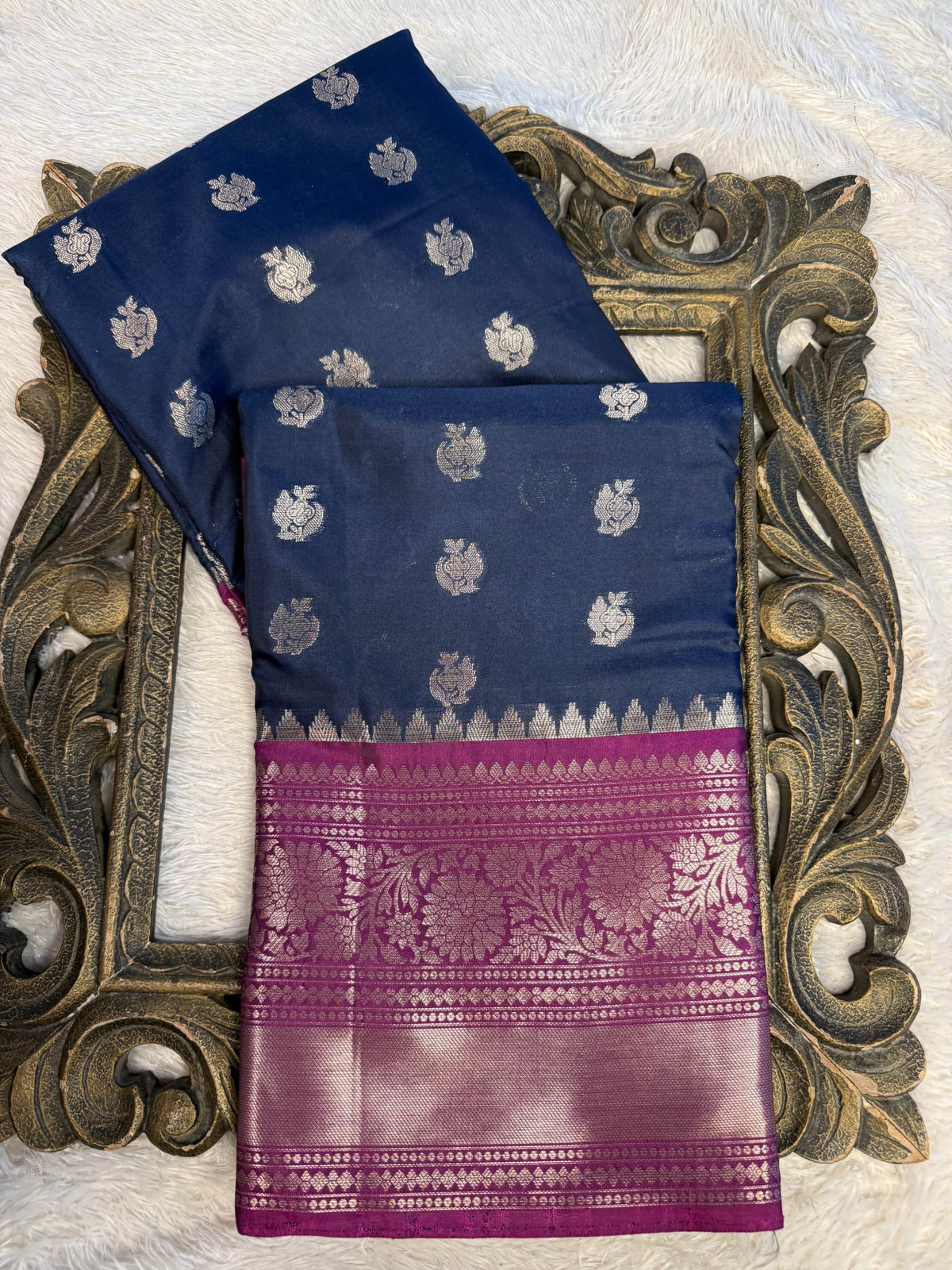 Eccentric zari weave Softsilk Banarasi Saree