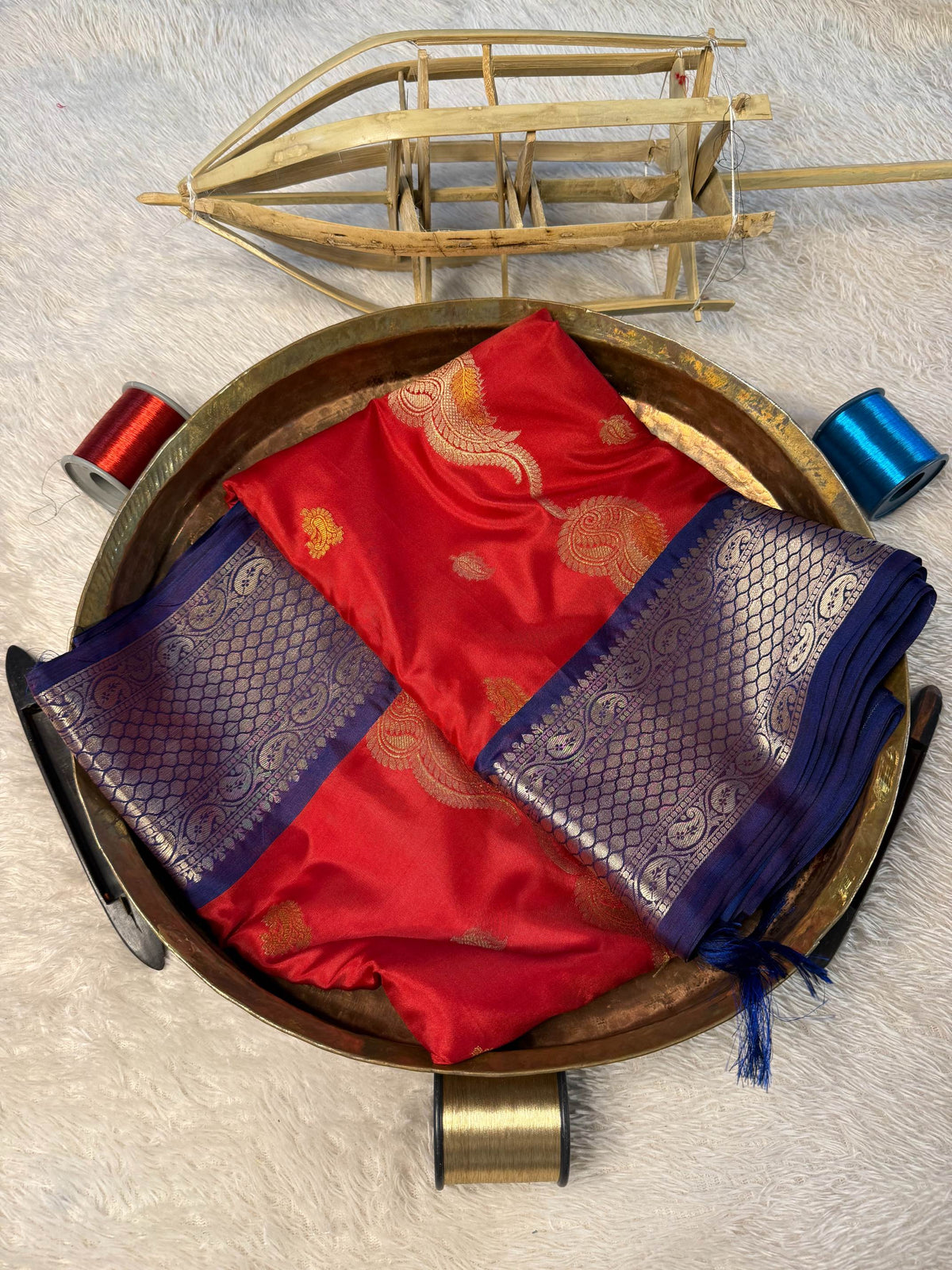 Eccentric zari weave Softsilk Banarasi Saree