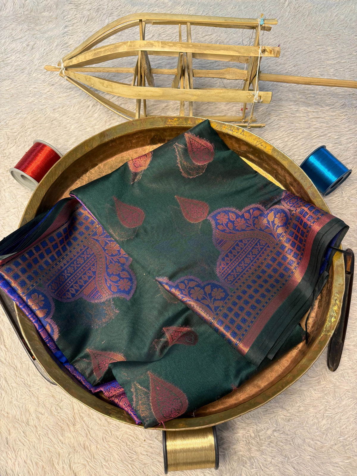Eccentric zari weave Softsilk Banarasi Saree