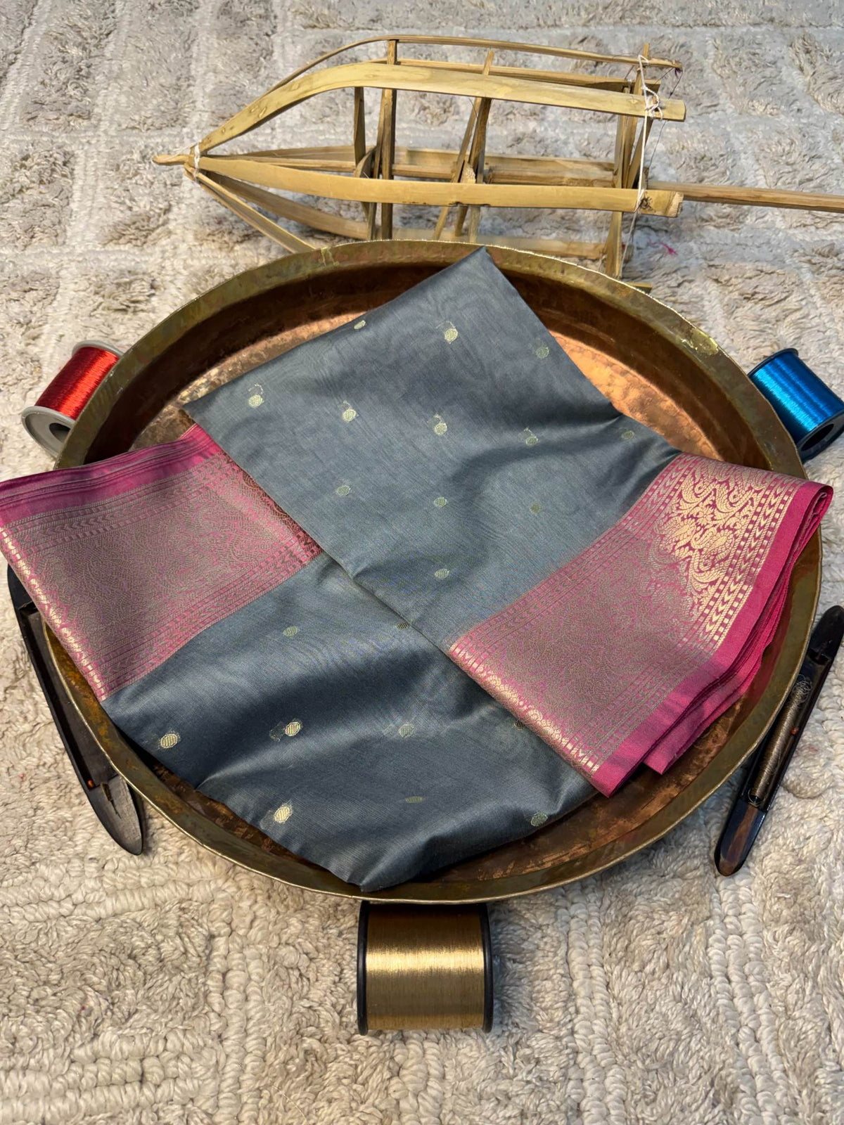 Eccentric zari weave Softsilk Banarasi Saree