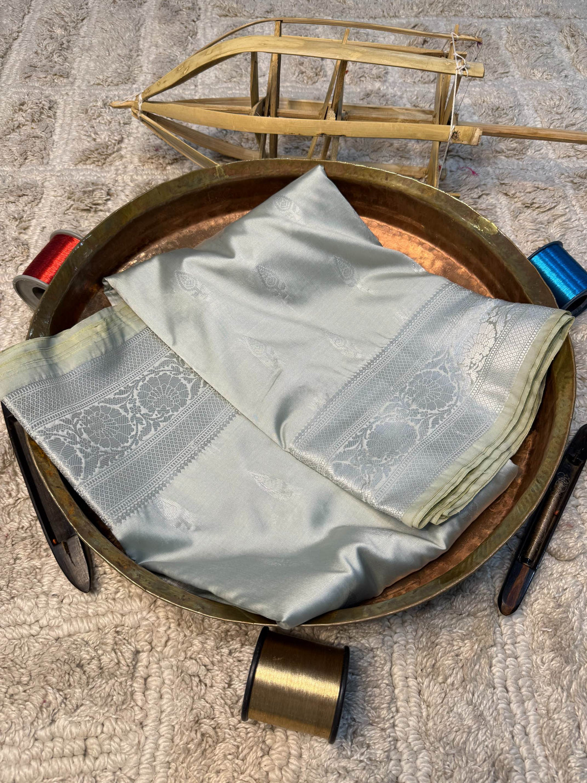 Eccentric zari weave Softsilk Banarasi Saree
