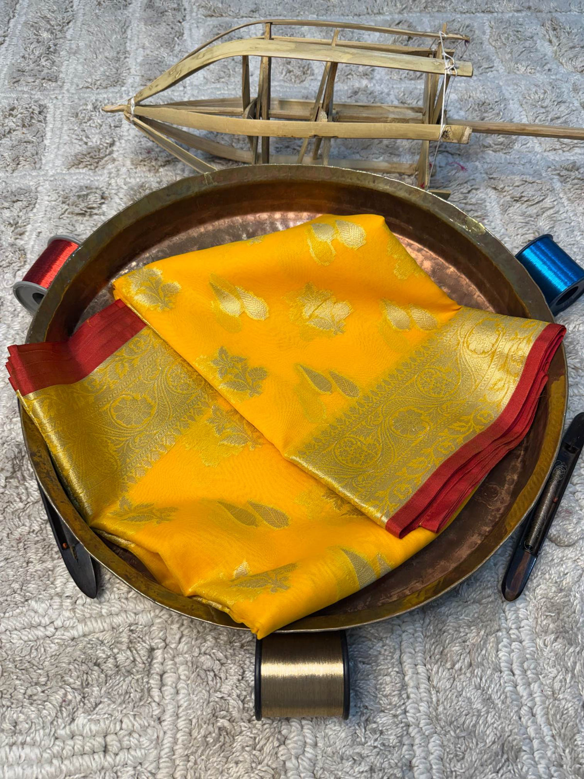 Eccentric zari weave Softsilk Banarasi Saree