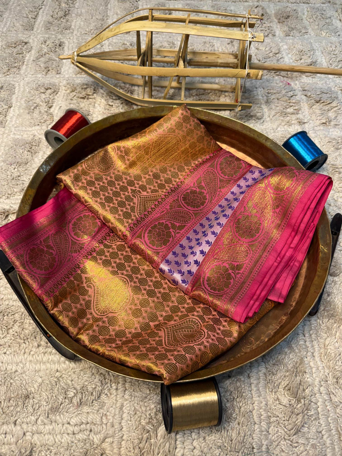 Eccentric zari weave Softsilk Banarasi Saree