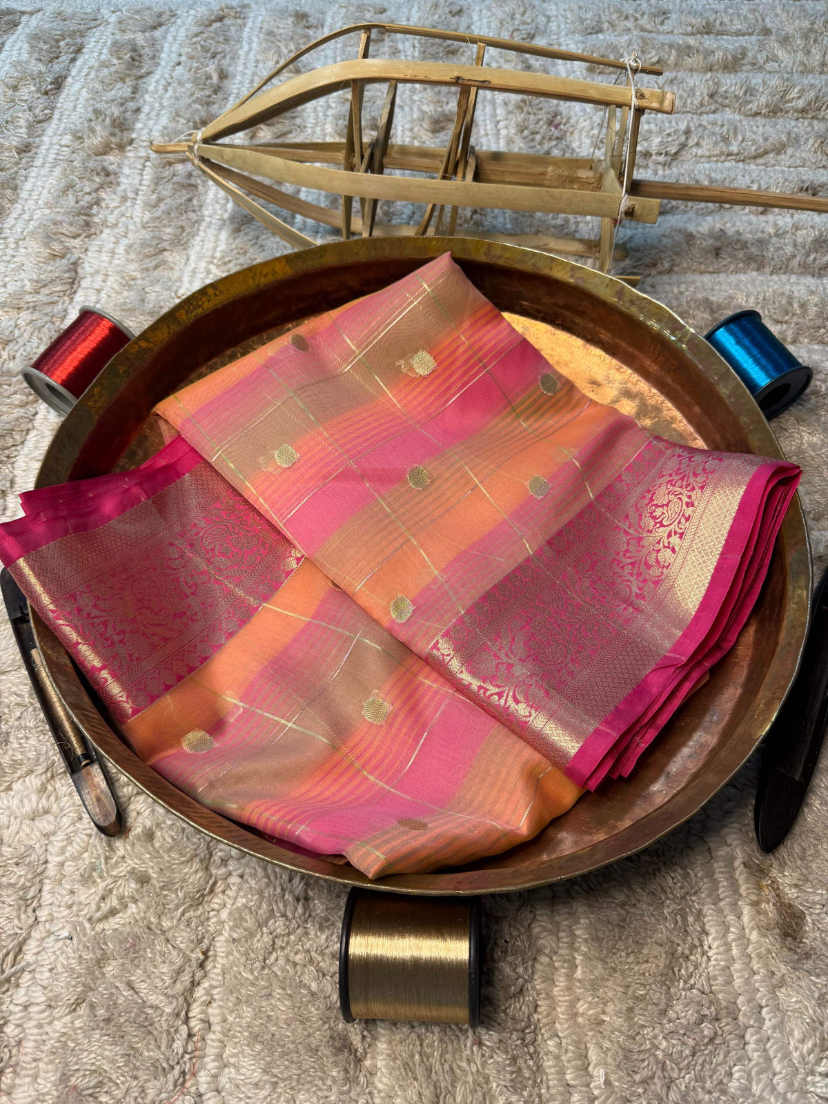 Eccentric zari weave Softsilk Banarasi Saree