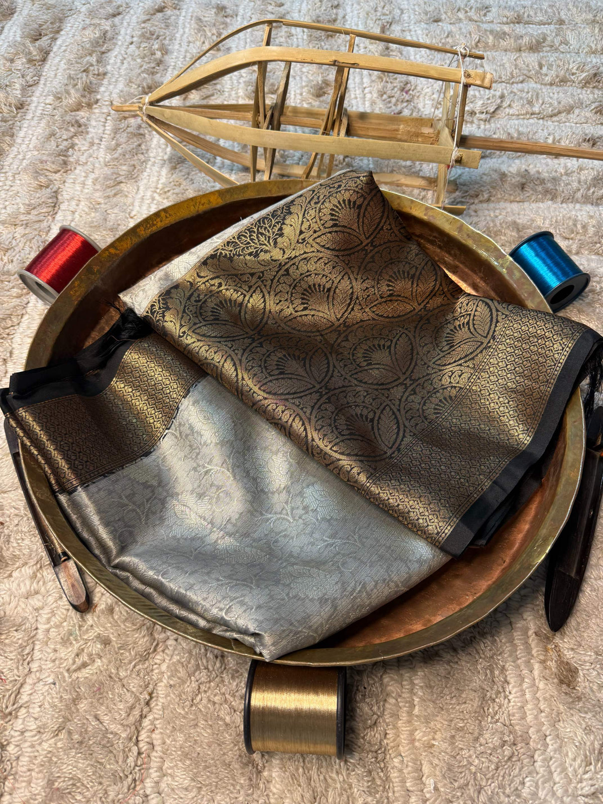 Eccentric zari weave Softsilk Banarasi Saree