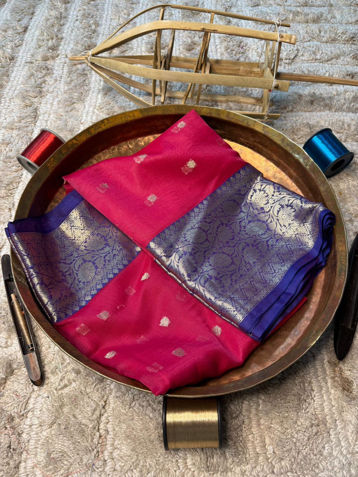 Eccentric zari weave Softsilk Banarasi Saree