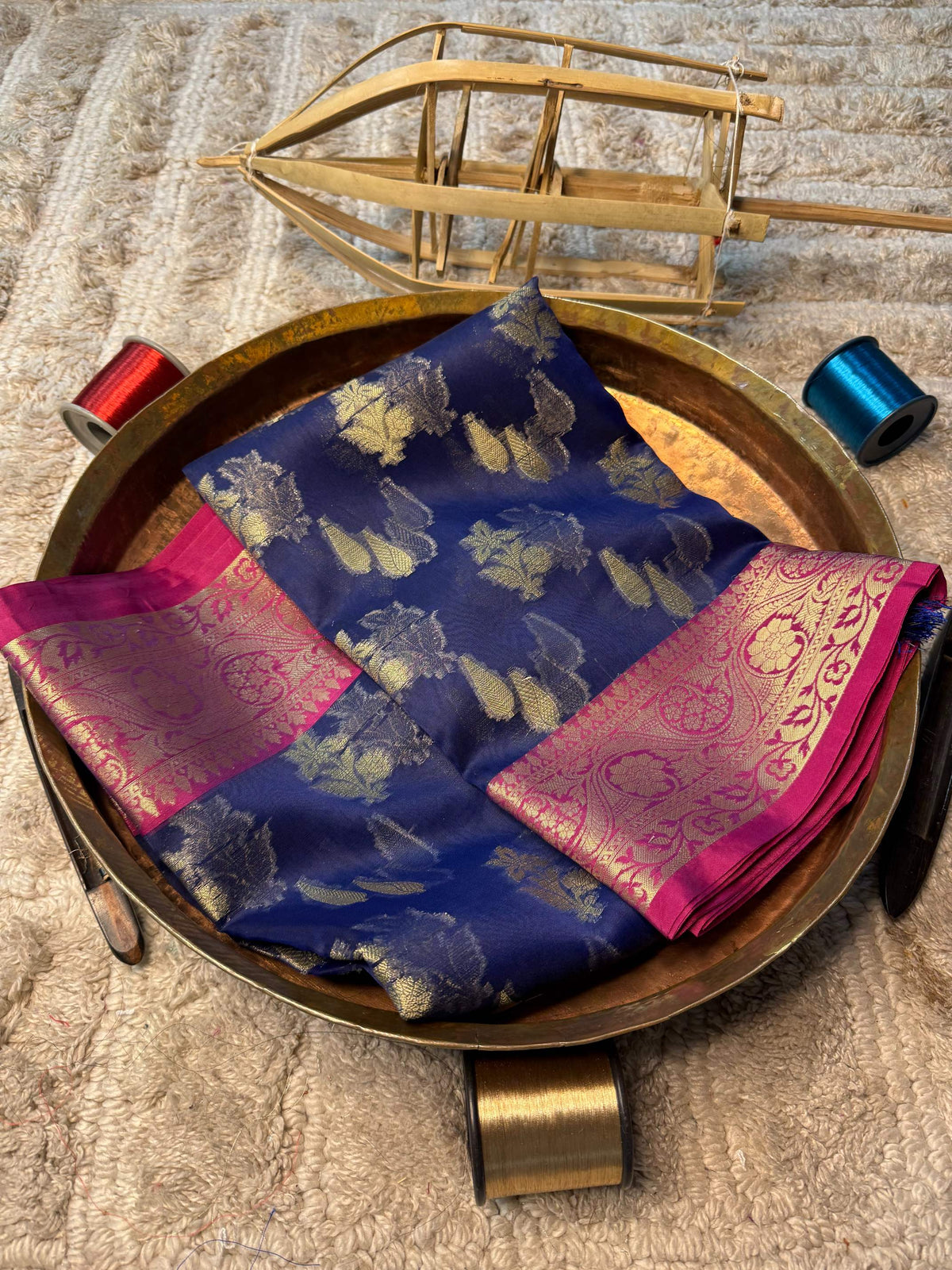 Eccentric zari weave Softsilk Banarasi Saree