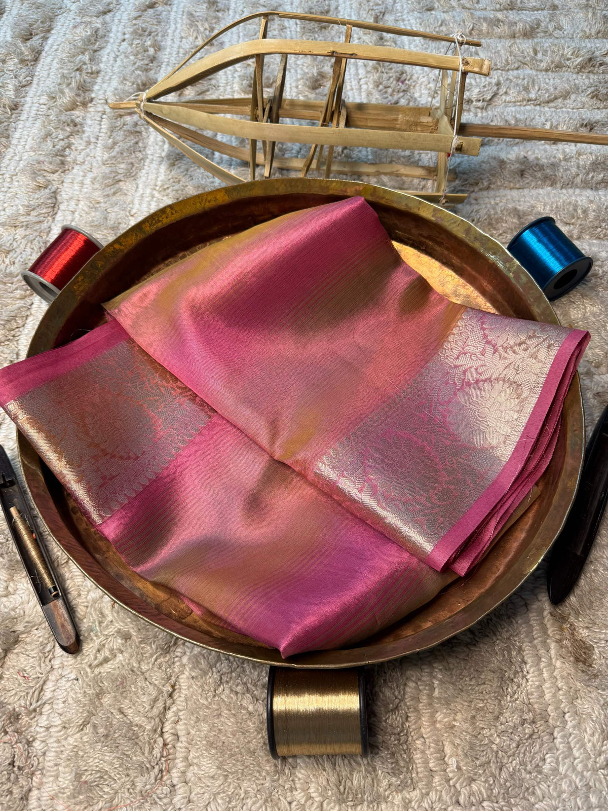 Eccentric zari weave Softsilk Banarasi Saree