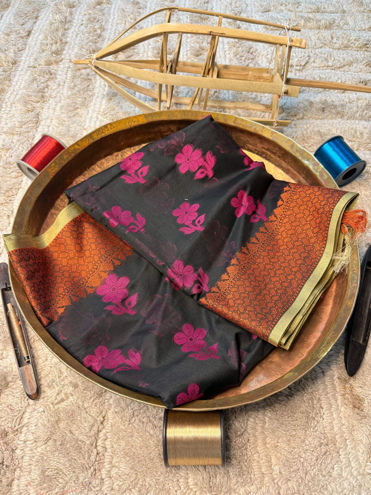 Eccentric zari weave Softsilk Banarasi Saree