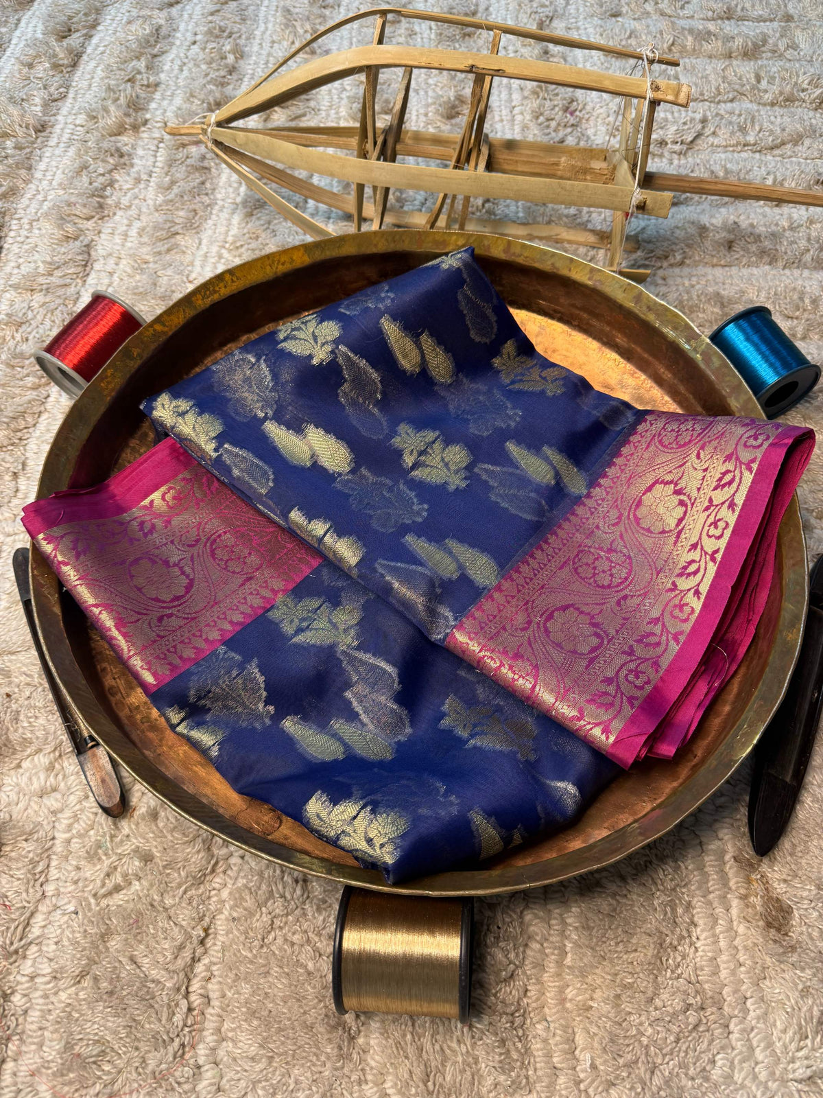 Eccentric zari weave Softsilk Banarasi Saree