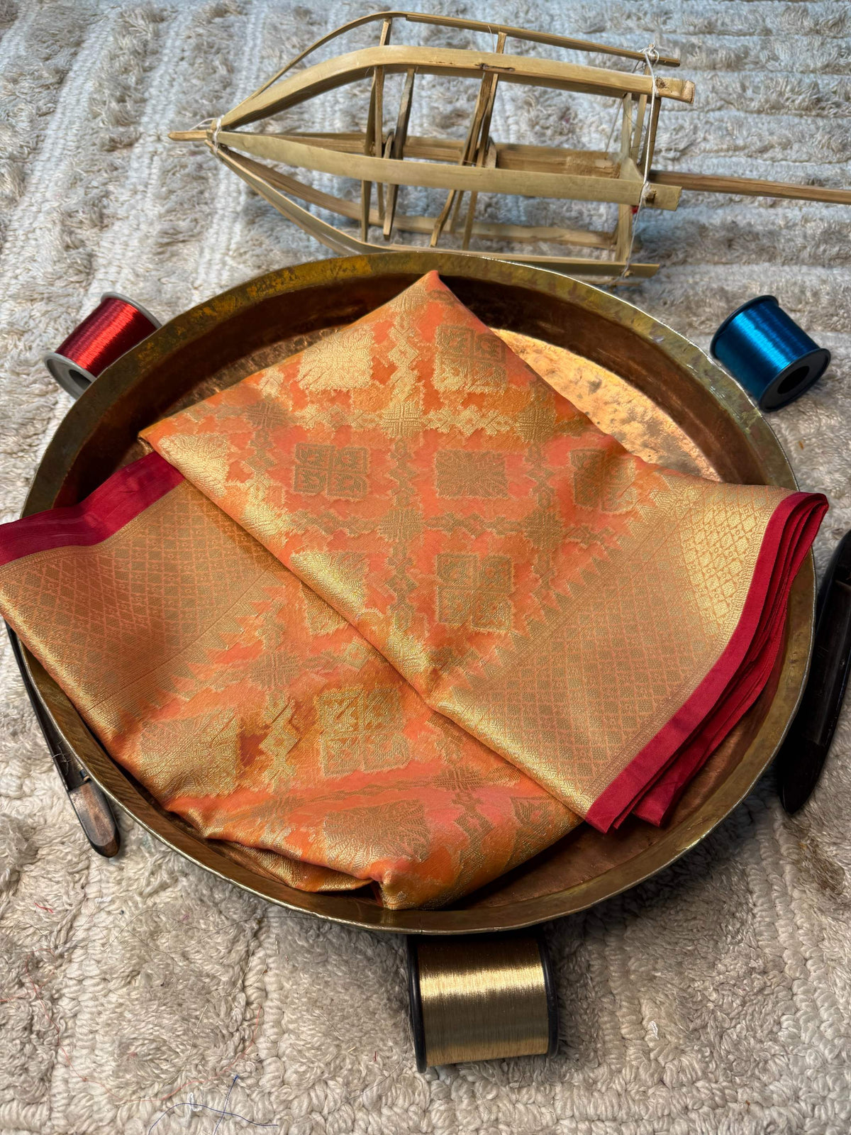 Eccentric zari weave Softsilk Banarasi Saree