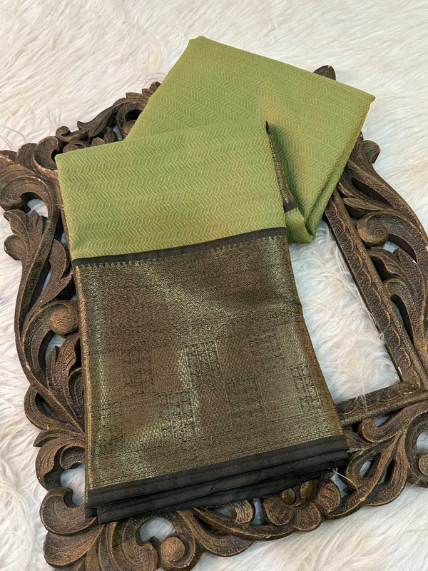 Mehendi Green Kanchi Kora Silk