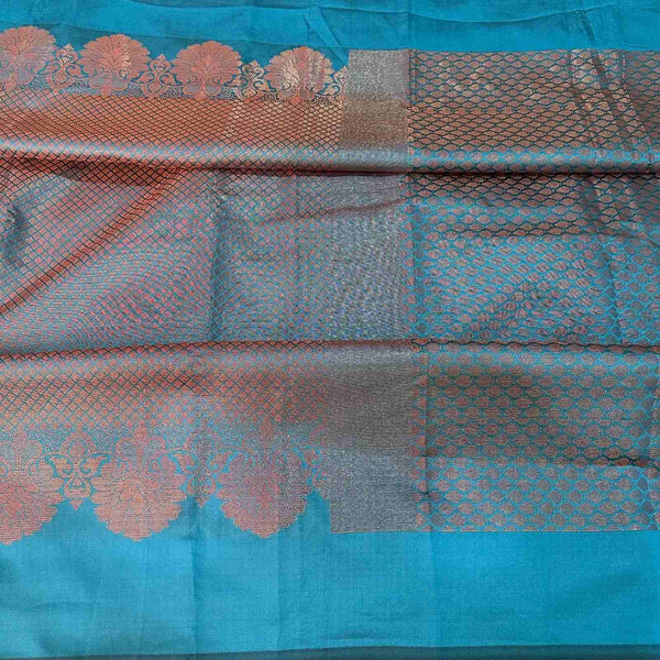 Soft Silk Copper Zari Woven Banarasi Saree