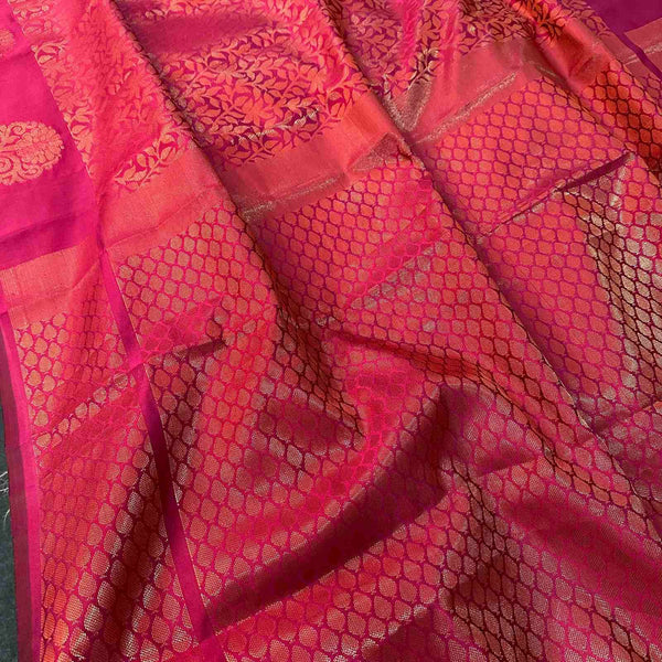 Soft Silk Copper Zari Woven Banarasi Saree