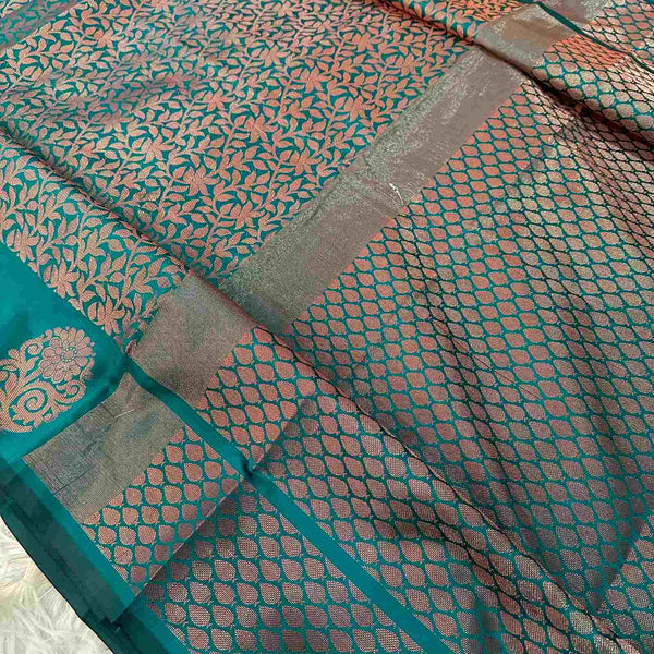 Rama Green Colour Softsilk Saree