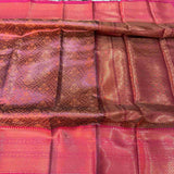 Metallic Pink Colour Tissue Silk Saree