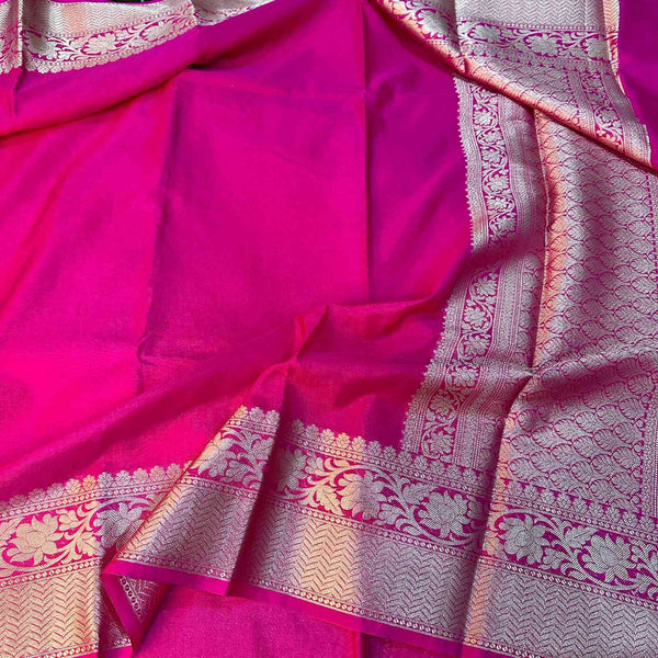 Rani Colour Mysore Crepe Silk Saree
