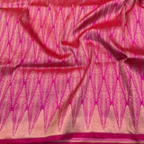 Rani Pink Pure Katan Silk Saree