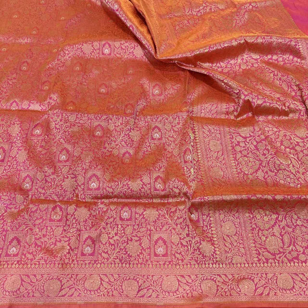 Light Pink Shade Pure Katan Silk Alfi Saree