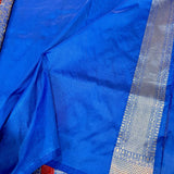 Royal Blue Pure Katan Silk Saree