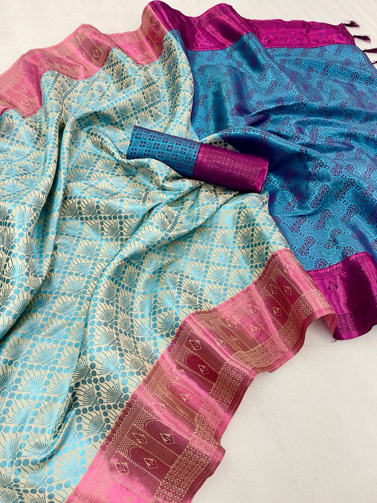 Soft Silk Embossed Saree