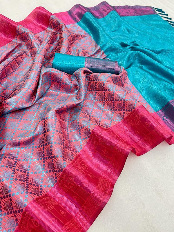 Soft Silk Embossed Saree