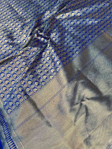 Royal Blue Shade Pure Katan Silk Saree