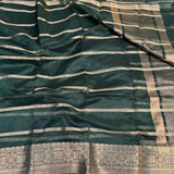 Dark GreenOrganza Silk Traditional Banarasi Saree