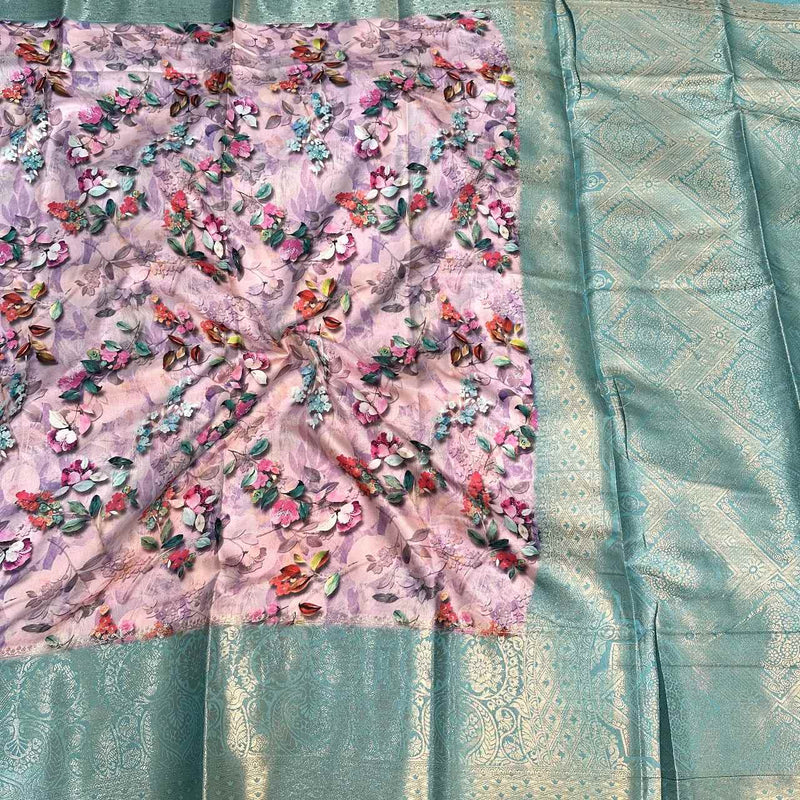 Baby Pink Colour Soft Pattu Silk Saree