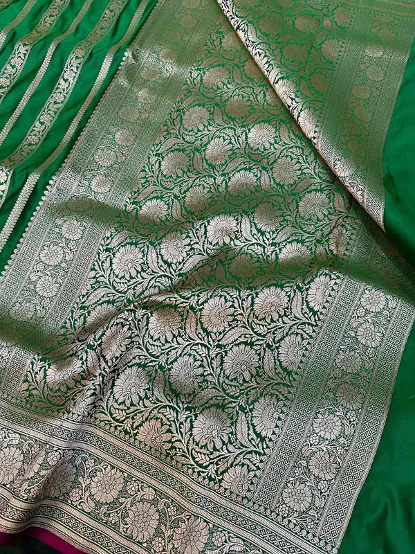 Green Mashru Silk Saree