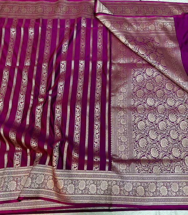 Light Purple Mashru Silk Saree