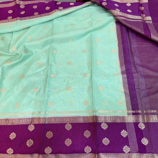 Sea Green Colour Warm Silk Banarasi Saree