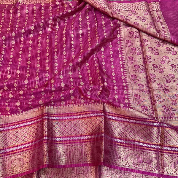 Bright Pink Colour Warm Silk Banarasi Saree