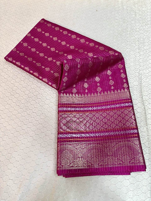 Bright Pink Colour Warm Silk Banarasi Saree