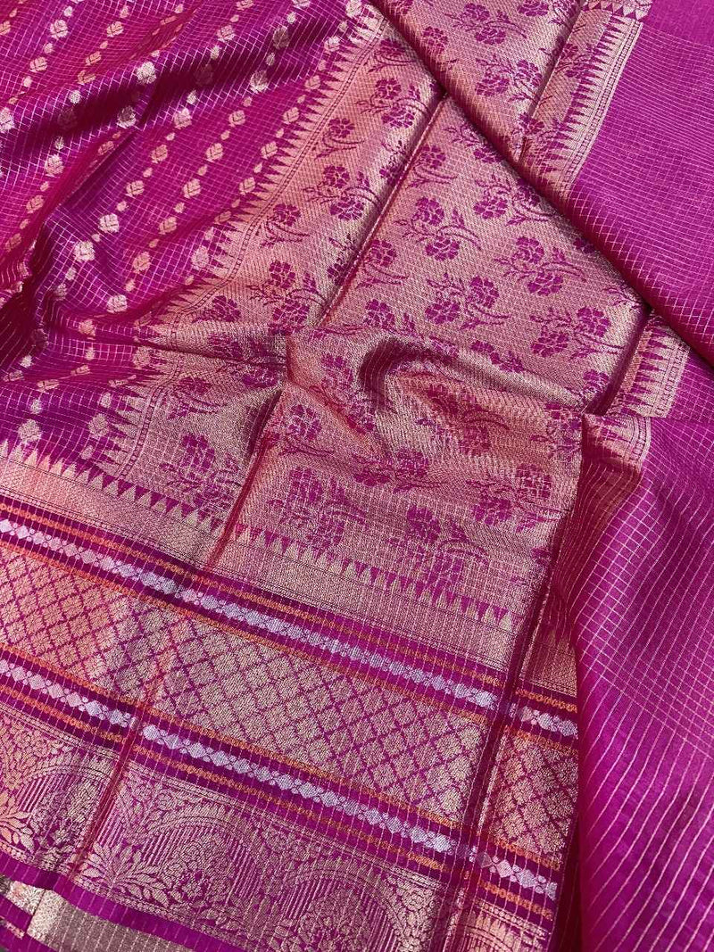 Bright Pink Colour Warm Silk Banarasi Saree