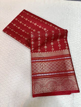 Bright Red Colour Warm Silk Banarasi Saree