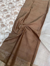 Bright Coffee Brown Colour Cotton Silk Saree